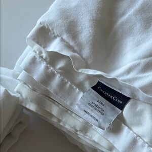 Charter Club Cotton White King Sheets set